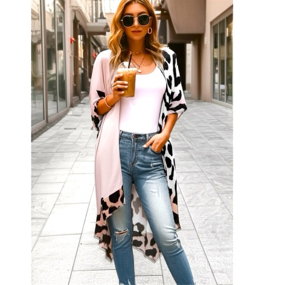 LA SOUL Tops - NWT LA SOUL Animal Print Summer Kimono Short Sleeve One Size Fits Most